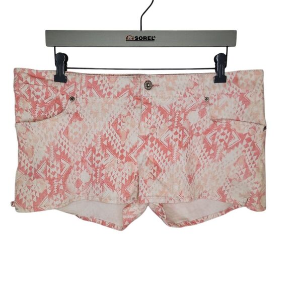 Levi's Juniors Booty Shorty Shorts Aztec Print Denim Jean Shorts Size 17 - Picture 1 of 7